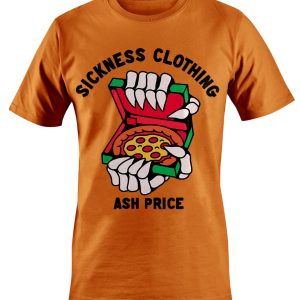 T-shirt unisexe Sickness clothing  Pizza Box Orange T-shirt unisexe Sickness clothing  Pizza Box Orange