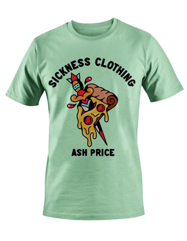 T-shirt unisexe Sickness clothing Pizza Dagger Mint Green