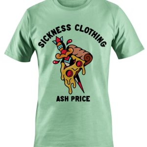 T-shirt unisexe Sickness clothing Pizza Dagger Mint Green T-shirt unisexe Sickness clothing Pizza Dagger Mint Green
