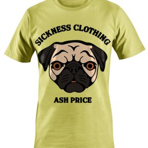 T-shirt unisexe Sickness clothing  Pug Cornsilk T-shirt unisexe Sickness clothing  Pug Cornsilk