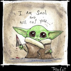 T-shirt unisexe Tattoo Cult I Am Smol And Will Cut You T-shirt unisexe Tattoo Cult I Am Smol And Will Cut You