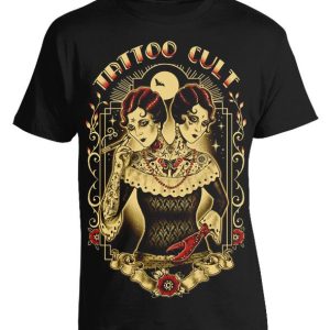 T shirt unisexe Tattoo Cult Two headed Women Freak Show 1
