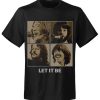 T-shirt unisexe  The Beatles Let it be sepia retail BEATHBTEE07MB