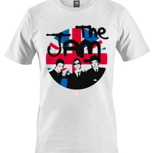 T-shirt unisexe  The Jam Union Jack circle JA04MW T-shirt unisexe  The Jam Union Jack circle JA04MW