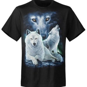T-shirt unisexe Three Wolves