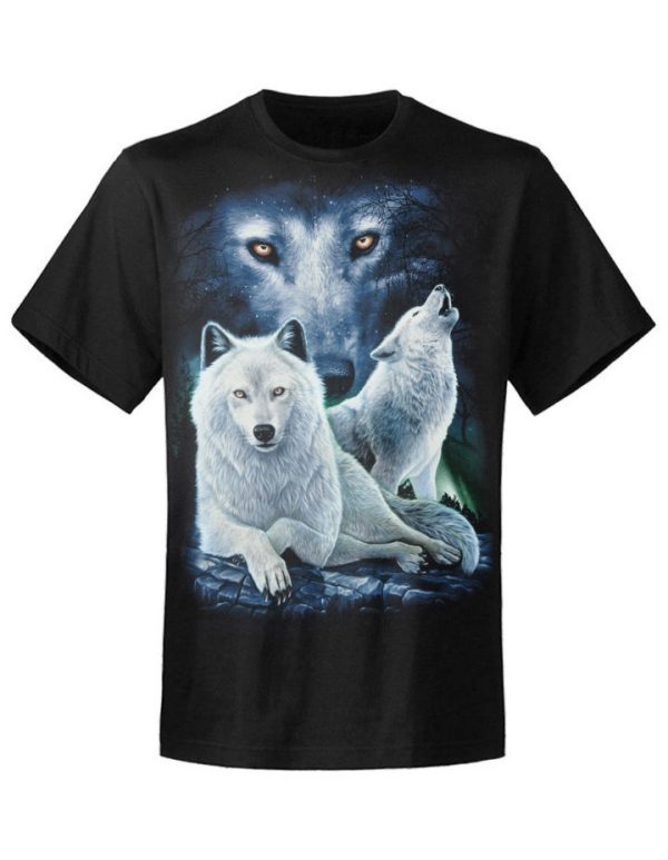 T-shirt unisexe Three Wolves