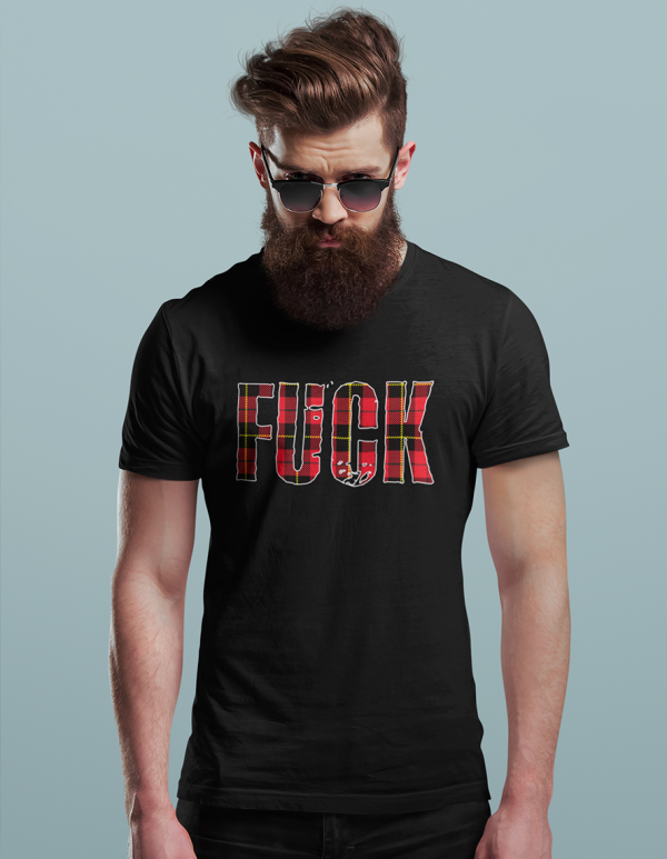 T-shirt unisexe fuck tartan