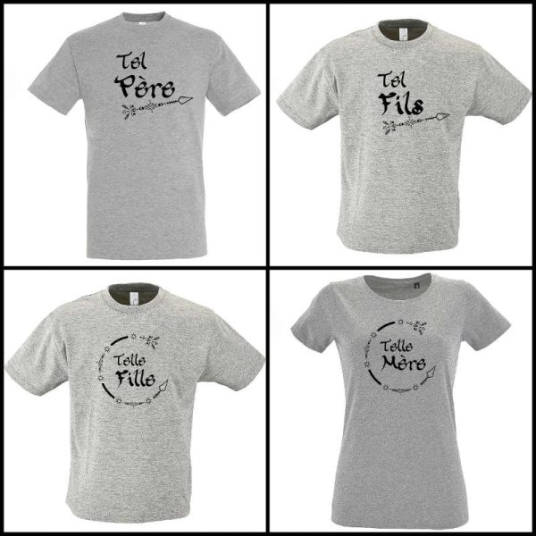 Tee-shirt FAMILLE GRIS