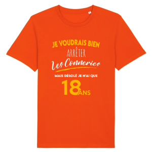 Tee-shirt anniversaire 18 ans arreter les conneries 2 Tee shirt anniversaire 18 ans arreter les conneries 3