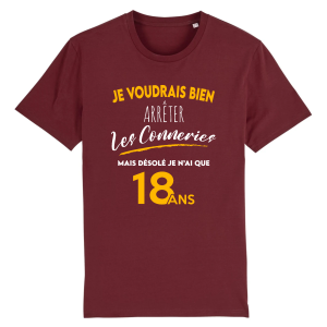 Tee-shirt anniversaire 18 ans arreter les conneries 7 Tee shirt anniversaire 18 ans arreter les conneries 8