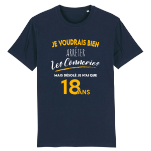 Tee-shirt anniversaire 18 ans arreter les conneries 8 Tee shirt anniversaire 18 ans arreter les conneries 9