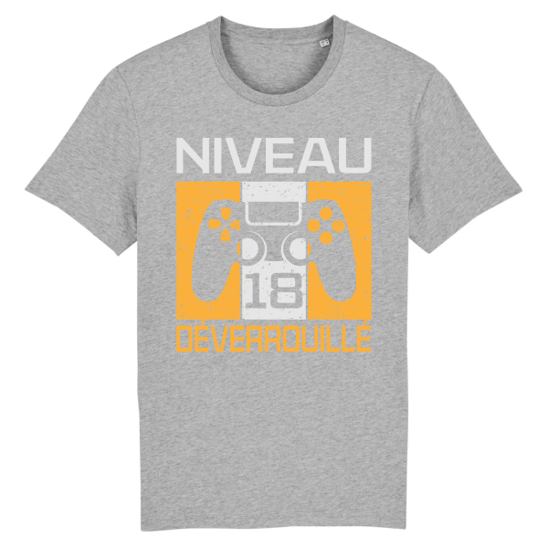 Tee-shirt anniversaire 18 ans pour gamer