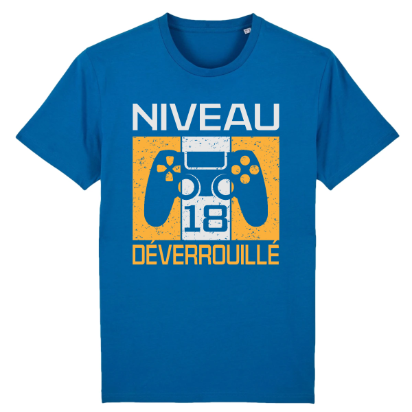 Tee-shirt anniversaire 18 ans pour gamer