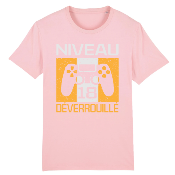 Tee-shirt anniversaire 18 ans pour gamer