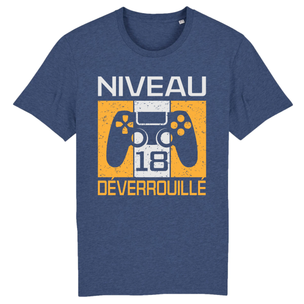 Tee-shirt anniversaire 18 ans pour gamer