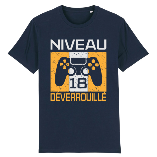 Tee-shirt anniversaire 18 ans pour gamer