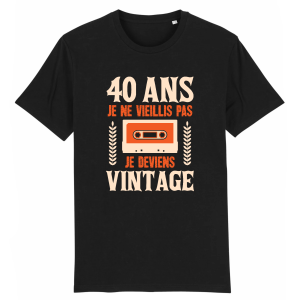 Tee-shirt anniversaire 40 ans vintage Tee-shirt anniversaire 40 ans vintage