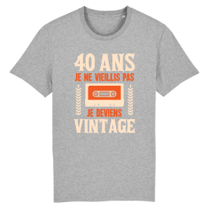 Tee-shirt anniversaire 40 ans vintage Tee-shirt anniversaire 40 ans vintage