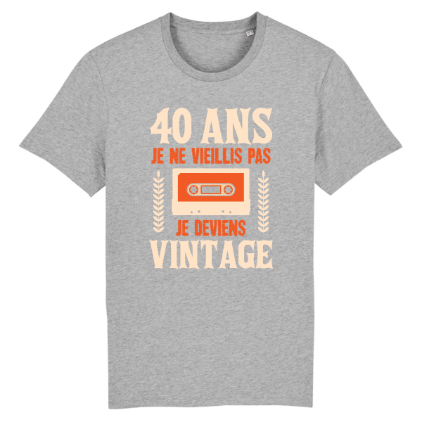 Tee-shirt anniversaire 40 ans vintage