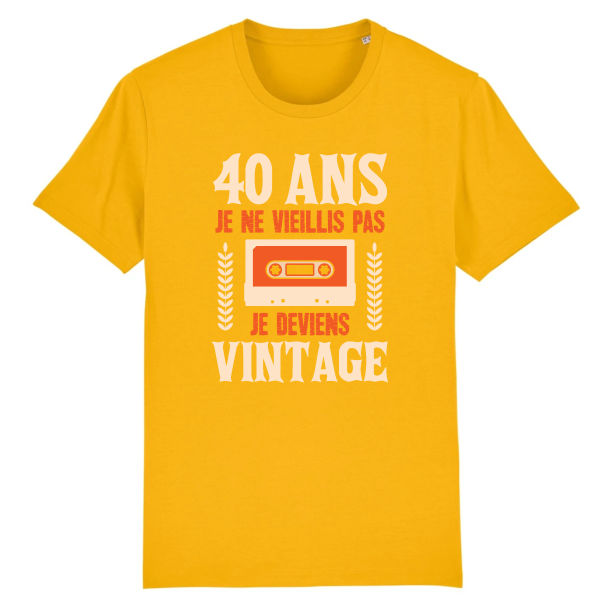 Tee-shirt anniversaire 40 ans vintage