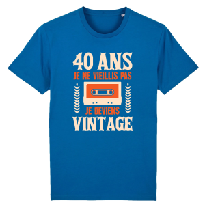 Tee-shirt anniversaire 40 ans vintage 3 Tee shirt anniversaire 40 ans vintage 4