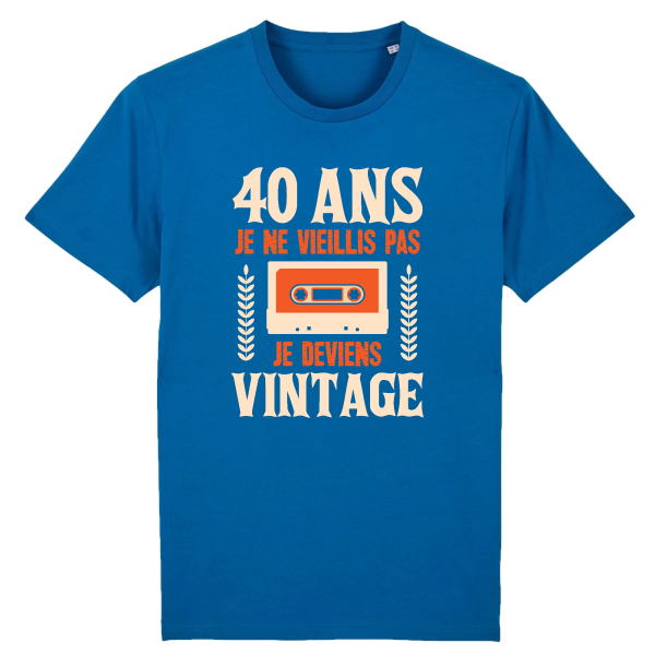 Tee-shirt anniversaire 40 ans vintage