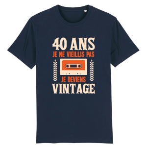 Tee-shirt anniversaire 40 ans vintage 7 Tee shirt anniversaire 40 ans vintage 8