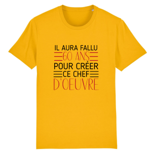 Tee shirt anniversaire 60 ans chef doeuvre 3