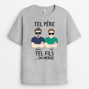 Tel Pere Telle Fille – Cadeau Personnalise  T-shirt pour Papa Tel Pere Telle Fille – Cadeau Personnalise  T-shirt pour Papa