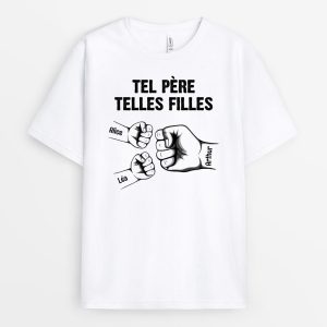 Tel Pere Telle Fille – Cadeau Personnalise  T-shirt pour Papa Papy Tel Pere Telle Fille – Cadeau Personnalise  T-shirt pour Papa Papy