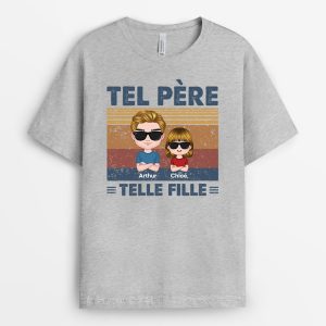 Tel Pere Tels Enfants – Cadeau Personnalise  T-shirt pour Papa Tel Pere Tels Enfants – Cadeau Personnalise  T-shirt pour Papa
