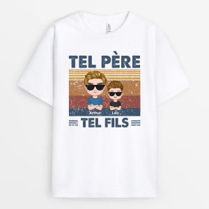 Tel Pere Tels Enfants Cadeau Personnalise T shirt pour Papa 3