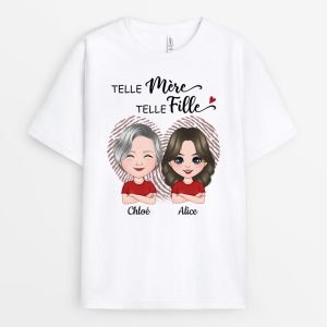 Telle Mere Telle Fille – Cadeau Personnalise  T-shirt pour Maman Mamie Telle Mere Telle Fille – Cadeau Personnalise  T-shirt pour Maman Mamie