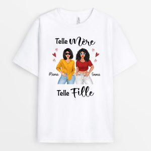 Telle Mere, Telle Fille – Cadeau Personnalise  T-shirt pour MamanMamie Telle Mere, Telle Fille – Cadeau Personnalise  T-shirt pour MamanMamie