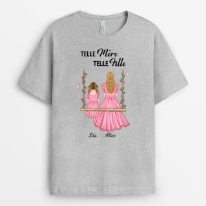 Telle Mere Telle Fille – Cadeau Personnalise  T-shirt pour Mamie Maman Telle Mere Telle Fille – Cadeau Personnalise  T-shirt pour Mamie Maman