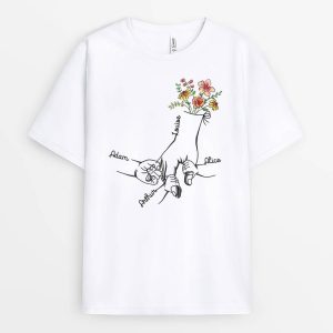 Tenir La Main de MamanMamie – Cadeau Personnalise  T-shirt personnalise pour Femme Tenir La Main de MamanMamie – Cadeau Personnalise  T-shirt personnalise pour Femme