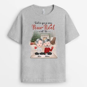 Tout Ce Que Je Veux Pour Noel – Cadeau Personnalise  T-shirt pour Couples Noel Tout Ce Que Je Veux Pour Noel – Cadeau Personnalise  T-shirt pour Couples Noel