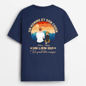 Un Homme Et Son Chien Un Lien Qui Ne Peut Etre Rompu Foret – Cadeau Personnalise  T-shirt pour Amoureux des animaux Un Homme Et Son Chien Un Lien Qui Ne Peut Etre Rompu Foret – Cadeau Personnalise  T-shirt pour Amoureux des animaux