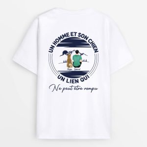 Un Homme Et Son Chien Un Lien Qui Ne Peut Etre Rompu Montagnes – Cadeau Personnalise  T-shirt pour Amoureux des animaux Un Homme Et Son Chien Un Lien Qui Ne Peut Etre Rompu Montagnes – Cadeau Personnalise  T-shirt pour Amoureux des animaux