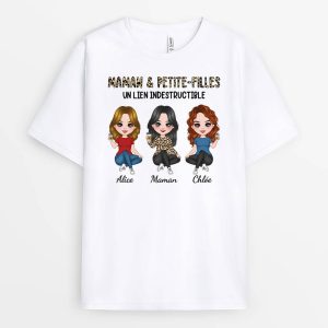 Un Lien Indestructible de Maman Et Filles – Cadeau Personnalise  T-shirt Pour Maman Un Lien Indestructible de Maman Et Filles – Cadeau Personnalise  T-shirt Pour Maman
