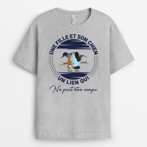 Un Lien qui ne peut etre rompu – Cadeau Personnalise  T-shirt pour Amoureux des Chiens Un Lien qui ne peut etre rompu – Cadeau Personnalise  T-shirt pour Amoureux des Chiens