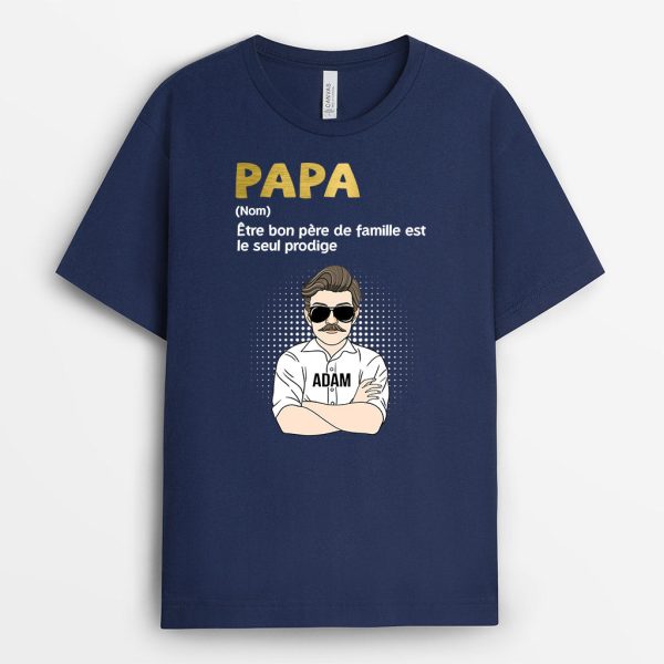 Un Papa Normal Mais Plus Cool – Cadeau Personnalise  T-shirt pour Papa Papy