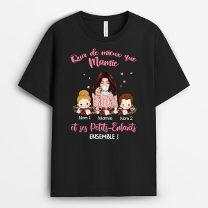 Une Mamie et Ses Petits-Enfants – Cadeau Personnalise  T-shirt pour MamanMamie Une Mamie et Ses Petits-Enfants – Cadeau Personnalise  T-shirt pour MamanMamie
