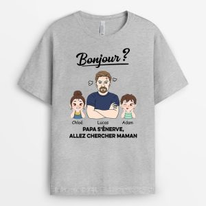 Va Chercher Maman – Cadeau Personnalise  T-shirt pour Papa Va Chercher Maman – Cadeau Personnalise  T-shirt pour Papa