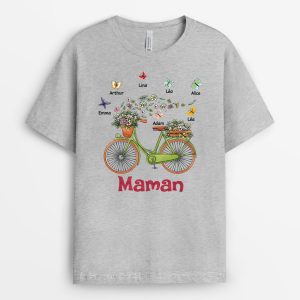 Velo De Mamie – Cadeau Personnalise  T-shirt pour Femme Velo De Mamie – Cadeau Personnalise  T-shirt pour Femme