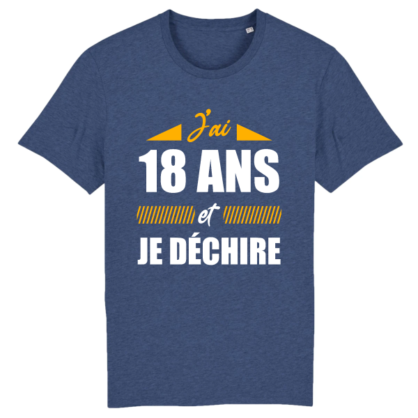 t-shirt anniversaire 18 ans  Je dechire