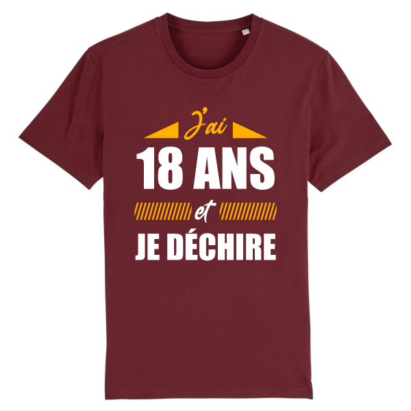 t-shirt anniversaire 18 ans  Je dechire