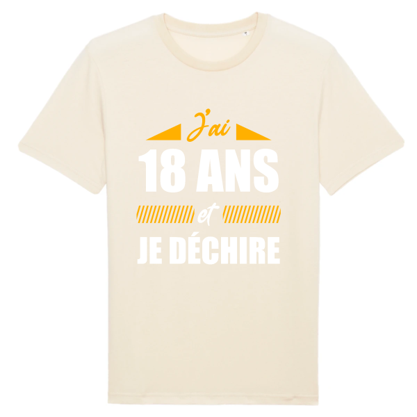 t-shirt anniversaire 18 ans  Je dechire