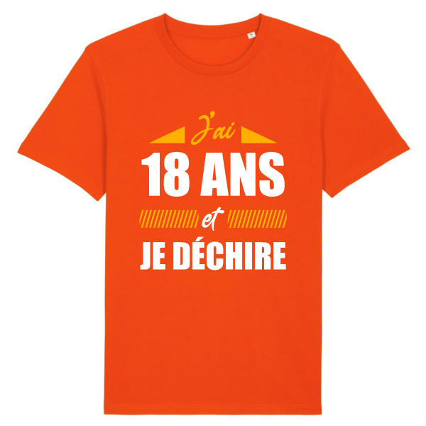 t-shirt anniversaire 18 ans  Je dechire