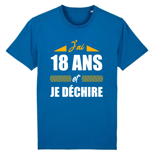 t-shirt anniversaire 18 ans  Je dechire